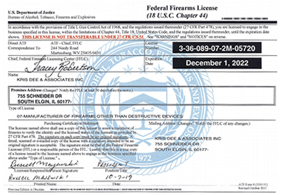FFL License Picture